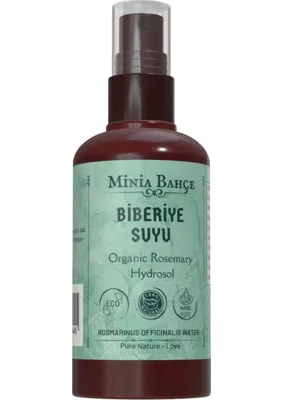 Rafta Minia Bahçe Bitki Sanat Atölyesi Organik Biberiye Suyu -YAĞLI-%100 Doğal, 150ML