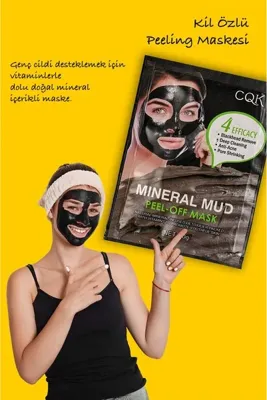 Uniquem Siyah Nokta Maskesi Mineralli Maden Çamuru Kürü Sürülebilir Yüz Maske Mineral Cure Xlm1318