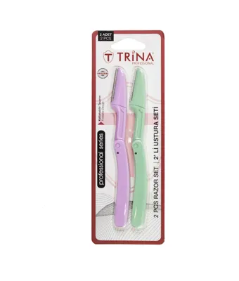 trina Açılır Kapanır Kaş Usturası 2'li Trnrazor0002 Çok Renkli