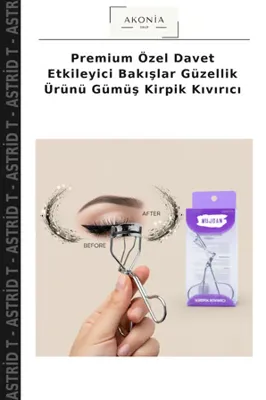Premium Özel Davet Etkileyici Bakışlar Güzellik Ürünü Gümüş Kirpik Kıvırıcı