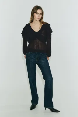 H&M Farbalalı Üst