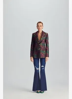 Maraliana Sima Brokar Kumaş Kadın Blazer Ceket