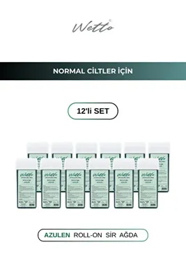Wetto Roll-on Sir Ağda Pudralı 100ml 12'li Set (Pembe)