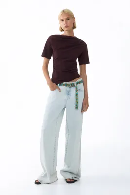 H&M Drapeli Asimetrik Üst