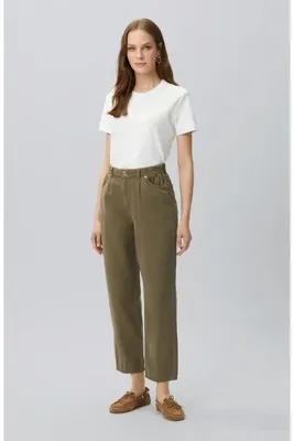 Network Haki Desenli Casual Pantolon