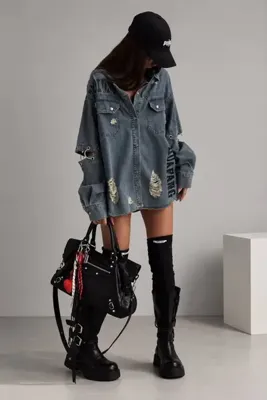 Friday Mood Tasarım Oversize Denim Ceket