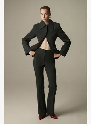 Vatkalı Cep detaylı slim fit pantolon Antrasit