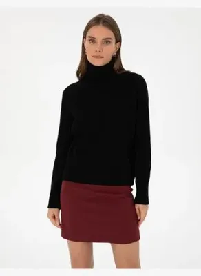 Pierre Cardin Kadın Siyah Comfort Fit Kazak 50310938-VR046