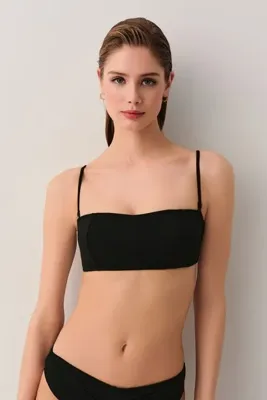 SUWEN Straplez Bandeau Bikini Üst