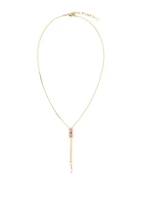 Beymen Collection Gold Bordo Taşlı Kadın Kolye
