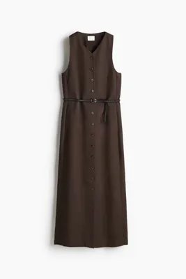 H&M Kemerli ve Önü Düğmeli Elbise