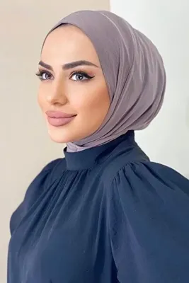 Organic Scarfs Hijabchi Kadın Tesettür Vizon Çıtçıtlı Boyunluk Hijap Bone Model Eşarp Şal