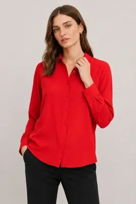 Butik Viskon Uzun Kollu Gömlek 1500070 - Nuevo