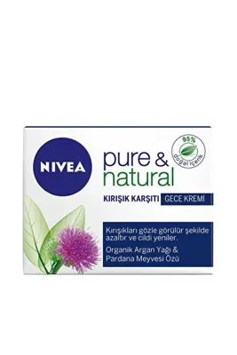 NIVEA Yaşlanma Karşıtı Gece Kremi - Pure Natural Antı Age 50 ml 4005808582457