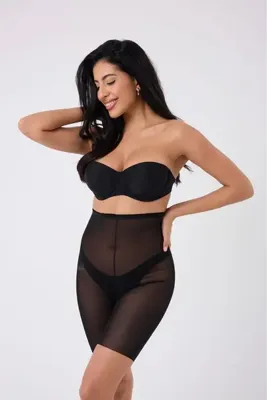 Freshness MDB 0007 Lazer Kesim Tül Yüksek Bel Şort Korse