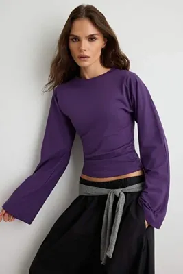 TRENDYOLMİLLA Mor Bluz TWOAW26BZ00293