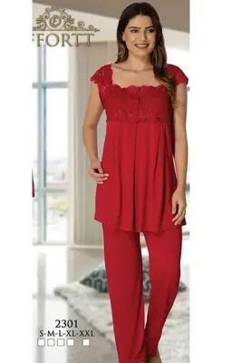 Effort Pijama Hamile Effort Lohusa Pijama Takım Kırmızı 2303