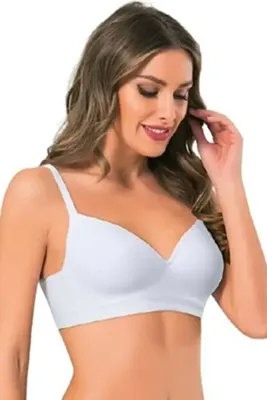 NBB Kadın Beyaz Kaplı Seamless Desteksiz Sütyen 3691