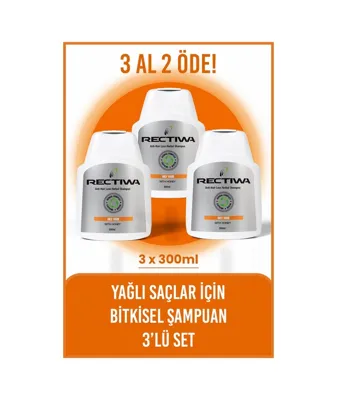 Rectiwa Yağlı Saçlar İçin Şampuan 3'lü