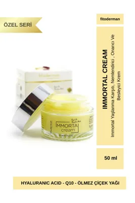 Fitoderman Immortal Krem – Nemlendirici, Besleyici ve Onarıcı Yüz Bakım Kremi 50 ml