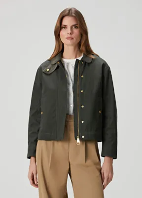Hunter Originals Leith Oversized Waxed Koyu Haki Mont