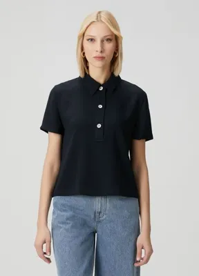 Vince Koyu Lacivert Polo T-shirt