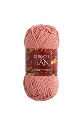 Kürkçü Han Cotton Comfort 100gr Pamuklu Makrome Punch Amigurumi Örgü İpi - Pudra Pembesi