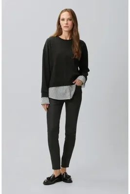Network Siyah Kaplamalı Skinny Kalıp Denim Pantolon