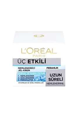 L'Oréal Paris Loreal Üç Etkili Ferahlık Yoğun Nemlendirici Jel Krem 50 ml