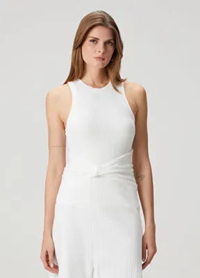 Victoria Beckham Beyaz Ribli Atlet