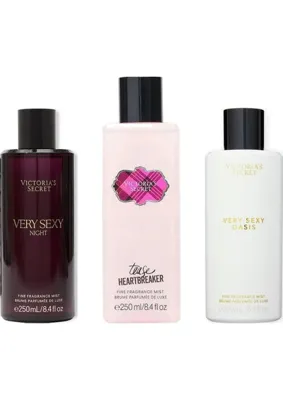 victorias secret Victoria's Secret 3'lü Vücut Spreyi Seti - Very Sexy Oasis + Very Sexy Night + Tease Heartbreaker (3 x 250 Ml)
