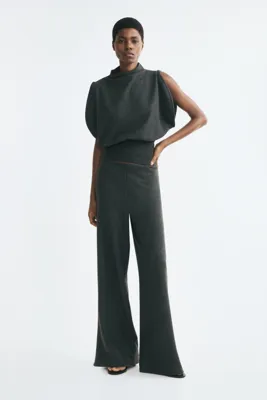 H&M Düz Paçalı Triko Pantolon