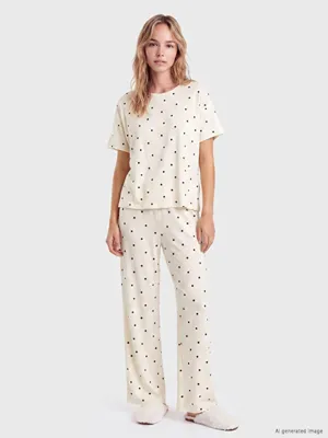 LCW DREAM Puantiyeli Kadın Pijama Takımı