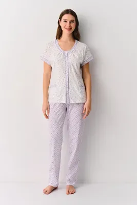 SUWEN Wendy Gömlek Yaka Pijama Takımı