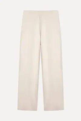 Mudo Kadın Taş Rengi Wide Leg Beli Lastikli Pantolon