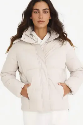 Defacto Su İtici Regular Fit Kapüşonlu Fermuarlı Şişme Mont F2143AX25WN