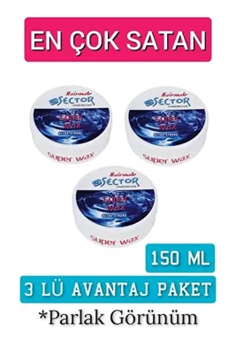 Sector Super Wax Ultra Strong 150ml X 3 Adet