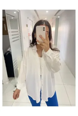 VELLICHOR Oversize Salaş Gömlek Beyaz