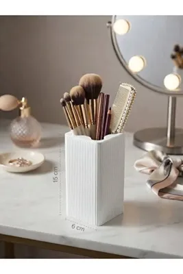 İndecor Houseware Çok Amaçlı Makyaj Organizeri Kozmetik Banyo Ofis Masa Düzenleyici Makyaj Fırçası Düzenleme Kutusu Organizer Makyaj Fırçalık