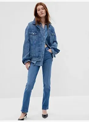 GAP Mid Rise Classic Straight Jean Pantolon