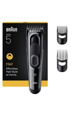 Braun Saç Kesme Makinesi Series 5, +3 Aksesuar, Ömür Boyu Keskin Bıçak, 17 Uzunluk, HC5530