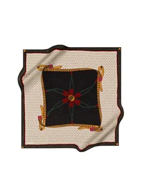 Aker Eşarp Ekru-Lacivert  Kadın Eşarp 8821230313