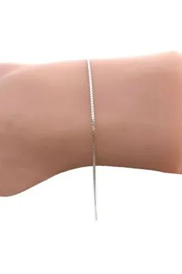 Söğütlü Silver Gümüş Örgü Modeli Italyan Zincir Bileklik Sgtl11810rodaj