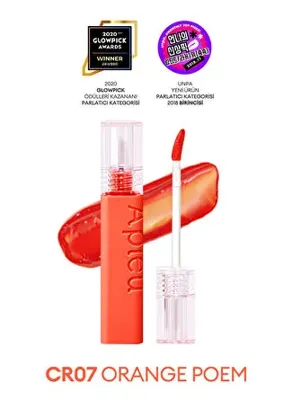 Missha Pürüzsüz Görünüm Sunan Gün Boyu Kalıcı Tint A'PIEU Juicy Pang Tint (CR07 Orange Poem)