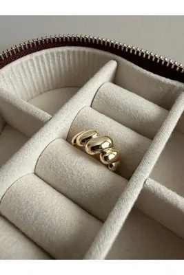 ringbox Gold Kruvasan Yüzük