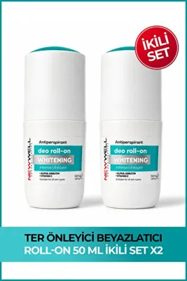 New Well 2 Adet Ter Önleyici Beyazlatıcı Roll-On 50 ML