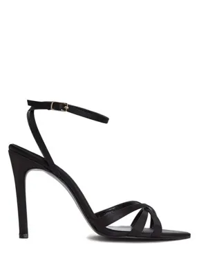 Network Siyah Taş Detaylı Saten Stiletto