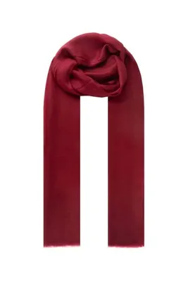 Silk and Cashmere Bordo Larissa Saf Kaşmir Şal