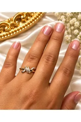 Genel Markalar Çelik Gold Taşlı Yüzük