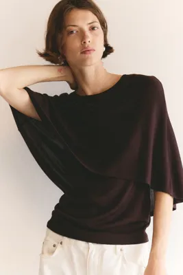 H&M İnce Triko Pelerin Üst